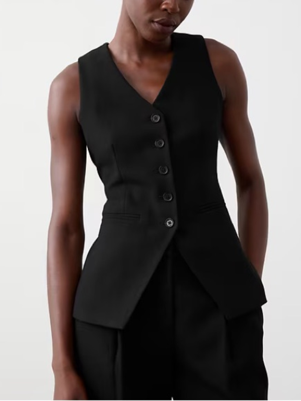Banana Republic 2025 Double Weave Button Vest Jacket